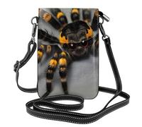 BROLEO Ragno sveglio della tarantola che stampa la piccola borsa di cuoio del telefono di vibrazione di vibrazione delle piccole donne, impermeabile e durevole