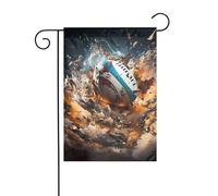 BROLEO Rugby on Fire stampa asta bandiera giardino decorazione cortile esterno moda 30,5 x 45,7 cm