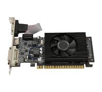 BROLEO Scheda grafica, PCIE 2.0 VGA 1GB GDDR3 64bit Memoria Plug and Play Raffreddamento Veloce 500MHz Frequenza di Memoria GF218 Scheda Grafica per Desktop