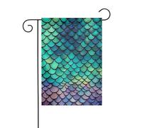 BROLEO Stampa a squame sirena Giardino pennone decorazione cortile esterno double face 30,5 x 45,7 cm