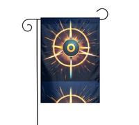 BROLEO Stampa di scintille che volano Decorazione per cortile esterno asta bandiera da giardino su entrambi i lati 30,5 x 45,7 cm