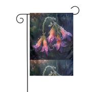 BROLEO Stampa mughetto sotto la pioggia Asta da giardino decorazione cortile esterno double face 30,5 x 45,7 cm