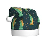 BROLEO Statua della libertà in nyc Cappello di Natale stampato per accessori di qualità per adulti morbido, leggero e soffice