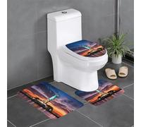 BROLEO Statua della Libertà, USA stampa antiscivolo tappetino tre pezzi set bagno tappeto antiscivolo durevole