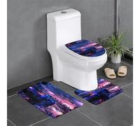 BROLEO Supercar In Futuro Tramonto Stampa Anti Slip Floor Mat Tre Pezzi Set Bagno Tappeto Antiscivolo Durevole
