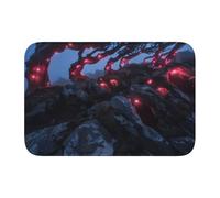 BROLEO Tappetino antiscivolo e ispessito con stampa albero che cresce su roccia, adatto per bagni, camere da letto, tappetini lavabili 40,6 x 61 cm