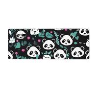 BROLEO Tappetino per mouse extra large con stampa a forma di panda, tastiera da gioco antiscivolo per computer, ufficio, versione ispessita, 30,5 x 80 cm