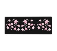 BROLEO Tappetino per mouse extra large con stampa a stelle rosa, tastiera da gioco antiscivolo per computer e ufficio, versione ispessita, 30,5 x 80 cm