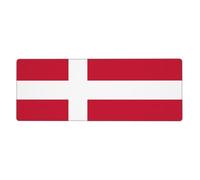 BROLEO Tappetino per mouse extra large con stampa bandiera danese, tastiera da gioco antiscivolo per computer e ufficio, versione ispessita, 30,5 x 80 cm