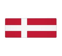 BROLEO Tappetino per mouse extra large con stampa bandiera danese, tastiera da gioco antiscivolo per computer, ufficio, versione ispessita, 30,5 x 80 cm