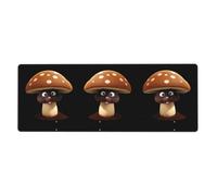 BROLEO Tappetino per mouse extra large con stampa di funghi e gophers, tastiera antiscivolo da gioco per computer e ufficio, versione ispessita, 30,5 x 80 cm