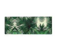 BROLEO Tappetino per mouse extra large con stampa di palme tropicali, forte adesione, durevole, bordo di bloccaggio preciso 30,5 x 80 cm