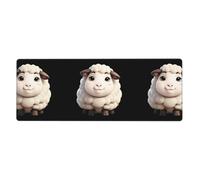 BROLEO Tappetino per mouse extra large con stampa di pecore paffute, tastiera da gioco antiscivolo per computer e ufficio, versione ispessita, 30,5 x 80 cm