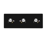 BROLEO Tappetino per mouse extra large con stampa panda che soffia il corno, tastiera da gioco antiscivolo per computer e ufficio, versione ispessita, 30,5 x 80 cm
