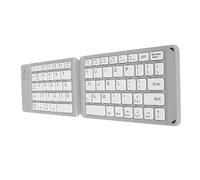 BROLEO Tastiera pieghevole sottile, tastiera wireless pieghevole reattiva scrittura comoda doppia pieghevole per tablet (grigio)