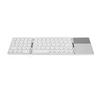 BROLEO Tastiera Pieghevole, Tasti Rotondi Touchpad in ABS dall'aspetto Semplice e Universale Tastiera Pieghevole Wireless da 140 mAh per la Casa (#1)