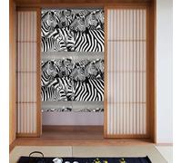BROLEO Tende in tessuto con stampa zebre sul Sud Africa, due pezzi, 86,4 x 142,2 cm, divisori, in tessuto, liscia e non si stropiccia facilmente