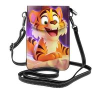 BROLEO Tigre nel letto che stampa la piccola borsa del telefono di vibrazione della borsa a tracolla delle donne di pelle, impermeabile e durevole