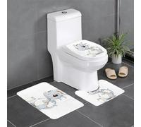 BROLEO Un piccolo drago del latte che ruba la stampa del latte Tappetino antiscivolo set di tre pezzi tappeto da bagno antiscivolo durevole