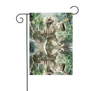 BROLEO Unable Bunny stampa Asta bandiera da giardino decorazione cortile esterno fronte-retro 30,5 x 45,7 cm