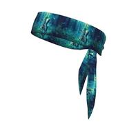 BROLEO Violino in acqua stampa Foulard sportivo, assorbe il sudore e traspirante, fascia movimento, fazzoletto su entrambi i lati