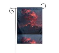 BROLEO vulcano eruzione stampa giardino pennone esterno cortile decorazione moda 12x18 pollici