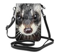 BROLEO Wolverine in the Snow - Telefono cellulare da donna con prepuzio in pelle, a tracolla, piccola tracolla regolabile