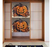 BROLEO Zucca Stampa Halloween Tenda divisoria divisoria splicing protezione della privacy adatta per cucina, bagno, stanza 86,4 x 142,2 cm