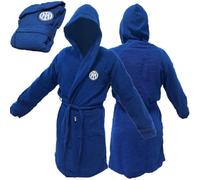 BrolloGroup Accappatoio Uomo con Cappuccio FC INTERNAZIONALE INTER Calcio bagno Piscina Mare Personalizzabile con Nome Ricamato PS 02191-B, Multicolore, Taglia unica