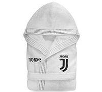 BrolloGroup Accappatoio Uomo con Cappuccio J*u*v*e*n*t*u*s Calcio bagno Piscina Mare Personalizzabile con Nome Ricamato PS 09653-B