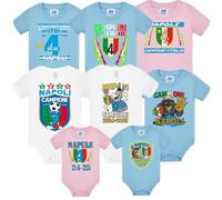 BrolloGroup Body Napoli Calcio Scudetto Campioni D'Italia 2025 4 Scudetti Personalizzabile Con Nome e Numero e La Tua Grafica PS 28161-NAP-BS