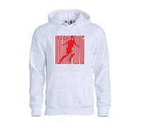 BrolloGroup Felpa con Cappuccio Ibrahimovic 11 Felpe Tifosi Rossoneri Milanisti PS 32714-004 (Bianco, 12/14 Anni)