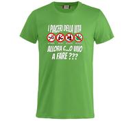 BrolloGroup T-Shirt I piaceri della Vita No Smoke No Alcool No SX No Maglietta