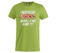 BrolloGroup T-Shirt I piaceri della Vita No Smoke No Alcool No SX No Maglietta