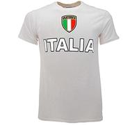 Brollogroup T-Shirt Italia Personalizzabile con Il Tuo Nome Maglietta in Cotone Bambino Uomo Maniche Corte Azzurri PS 18080 (Bianco)