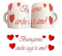 Brollogroup Tazzina da caffè Buongiorno Anche Oggi Ti Amo PS 10523-0019