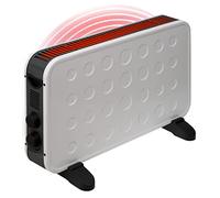 Brollux Riscaldamento elettrico 2000 W W2K riscaldatore portatile termoconvettore radiatore elettrico riscaldamento elettrico con termostato bianco