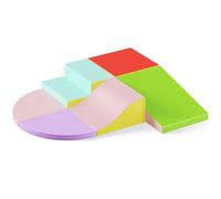 Brolteja Set softplay per bambini da 1 a 3 anni, torre da arrampicata con scivolo, grandi mattoncini per bambini (colore caramella-6)