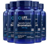 Bromelina 500Mg 5X60 Caps Life Extension Proteasi Ananas E Calcio