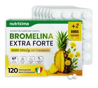 ® Bromelina Extra Forte Drenante 5000 GDU/g 120cpr con Tarassaco Dieta Keto e