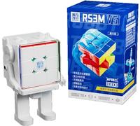 BroMoCube Moyu RS3M V5 - Speedcube 3x3 con nucleo a sfera, rivestimento UV e supporto display, 3x3 RS3M V5 MagLev + custodia magica a sfera