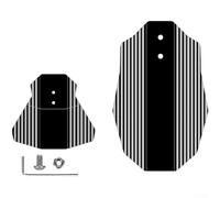 Brompton - Estensione per parafango pieghevole per bicicletta, materiale Pp5, anteriore e posteriore, con striscia di sicurezza riflettente, facile da installare, nero (kit anteriore e posteriore)