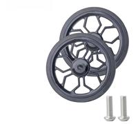 Brompton For 3Sixty, ruote pieghevoli in lega di alluminio, 80 mm, cuscinetti per un facile rotolamento (nero)
