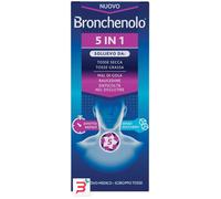 BRONCHENOLO 5 IN 1 SCIROPPO TOSSE 120 ML SENZA ZUCCHERO, ALCOL, LATTOSIO, GLUTINE, COLORANTI ARTIFICIALI E OGM