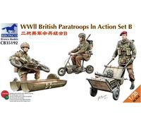 BRONCO 1/35 Seconda Guerra Mondiale Britannico Paratroops IN Azione Set B