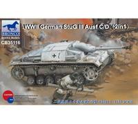 Bronco CB35116 - 1/35 WWII German Stug III Edizione C/D Con 75mm Stuk 37 - Nuovo