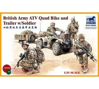 Bronco CB35207 - 1/35 Quad Bike E Rimorchio Dell'Esercito Britannico Con Soldato