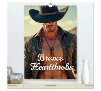 Bronco Heartthrobs (High Quality Premium Wall Calendar 2026 DIN A2 portrait),CALVENDO 12 Month Wall Calendar: Cowboys of the wild frontier