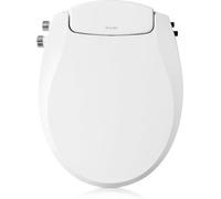 Brondell Sedile WC bidet non elettrico, adatto per WC rotondi, bianco, sistema a doppio ugello, temperatura dell'acqua ambiente, bidet di facile installazione