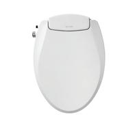 Brondell Sedile WC bidet non elettrico Swash Ecoseat adatto per WC allungati, bianco - sistema a doppio ugello, temperatura dell'acqua ambiente - bidet con facile installazione